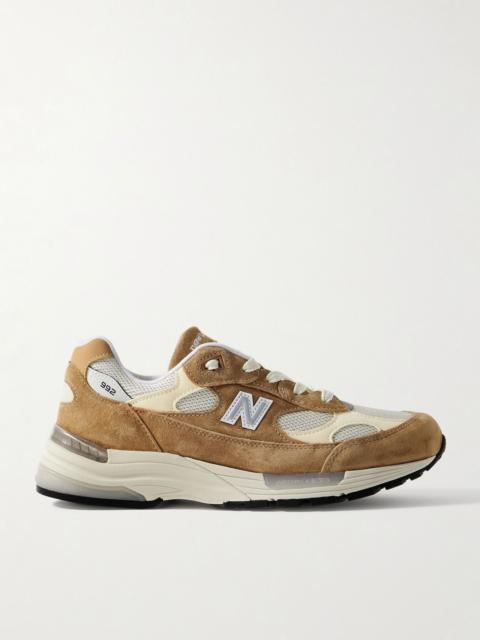 992 Suede, Leather and Mesh Sneakers Brown