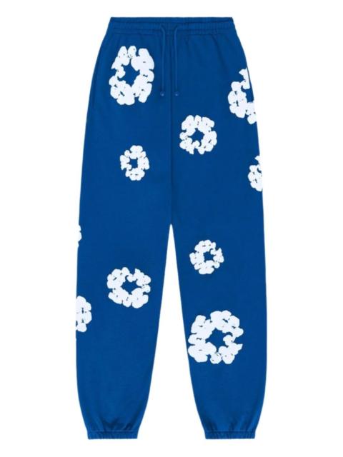flower-print drawstring track pants