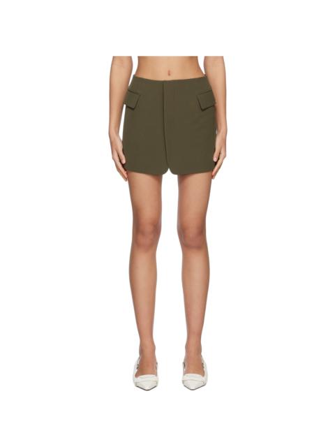Khaki Tailored Miniskirt