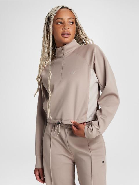 Cropped Fleece Turtleneck