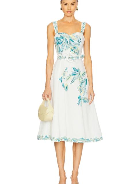 Midi Dress With Buckle Belt