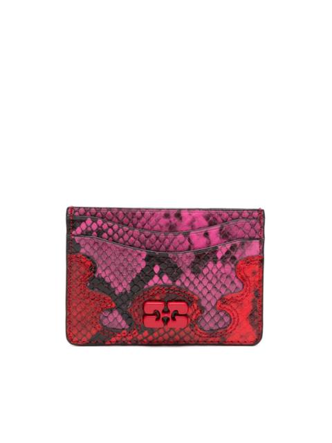 snake-effect logo cardholder