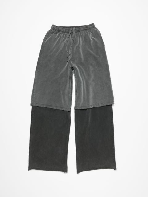 Layered trousers - Anthracite/black