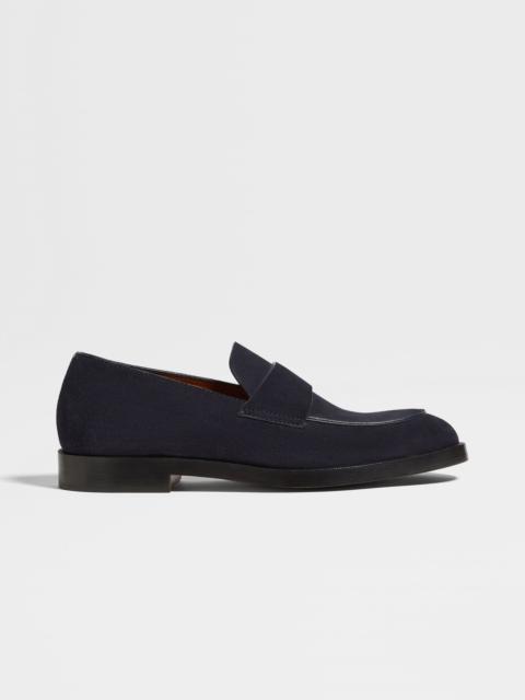 NAVY BLUE SUEDE TORINO LOAFERS