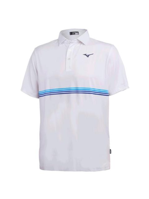 Men's Pro Polo, White/Tidal Stripe
