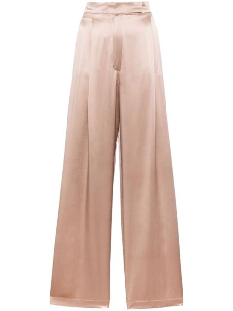 Fiesta wide-leg silk trousers