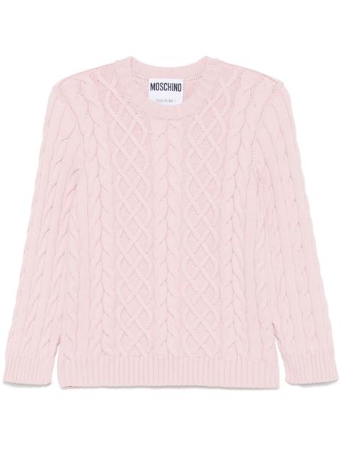 cable-knit sweater