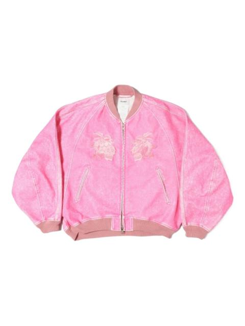 flocked bomber jacket