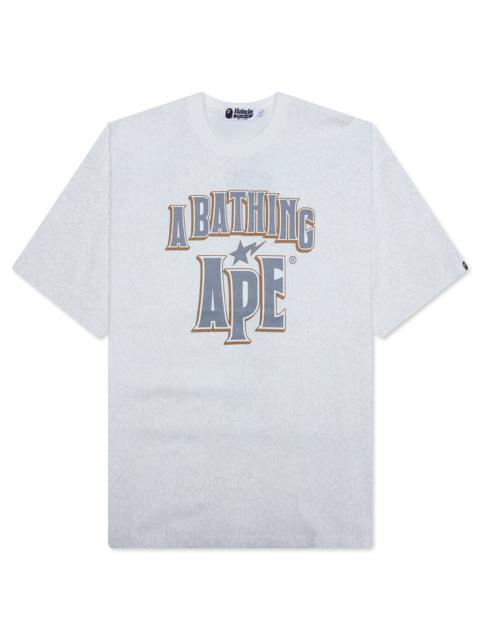 CRACK PRINT PATTERN LOGO RELAXED FIT TEE - WHITE