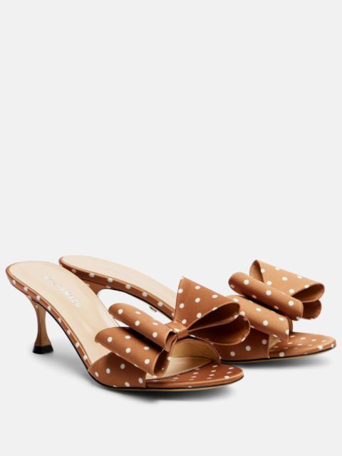 Le Cadeau 65 polka-dot satin mules