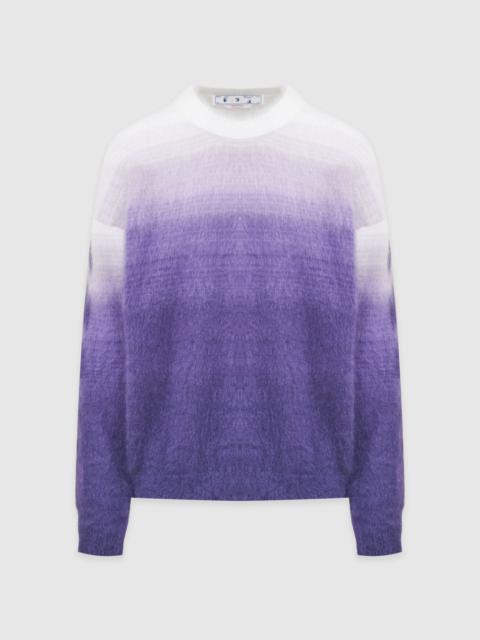 DIAGONAL BRUSHED KNIT CREWNECK