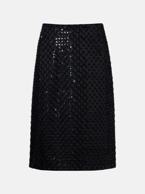 Sparkling Statement sequined midi skirt