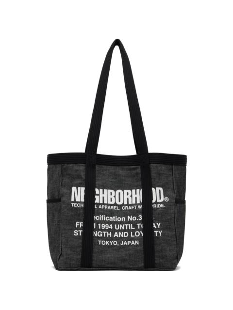 Black M Denim Tote
