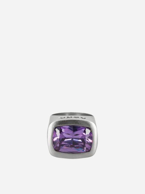 Stone Ring Silver / Purple