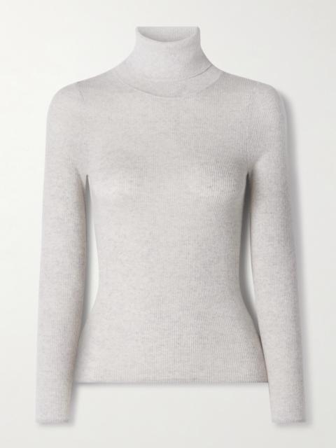 Ribbed Merino Wool Turtleneck Sweater