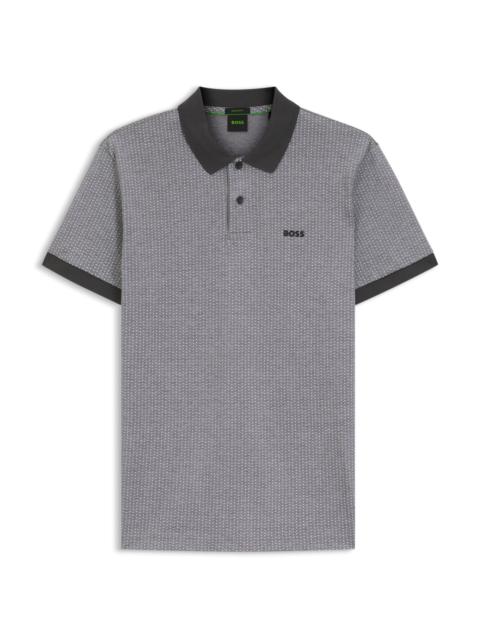 COTTON-PIQUÉ POLO SHIRT WITH DOT PRINT