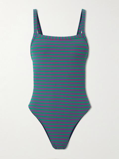 Trentanove Striped Ribbed Swimsuit