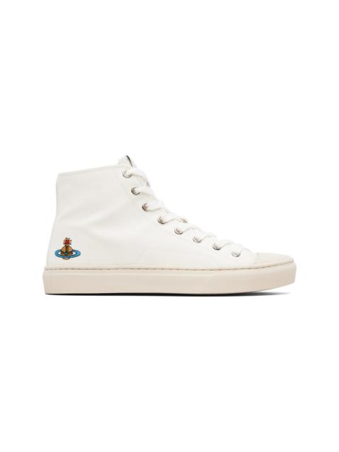 White High Top Plimsoll Sneakers