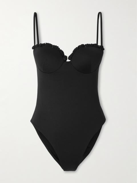 Crochet-trimmed Underwired Swimsuit