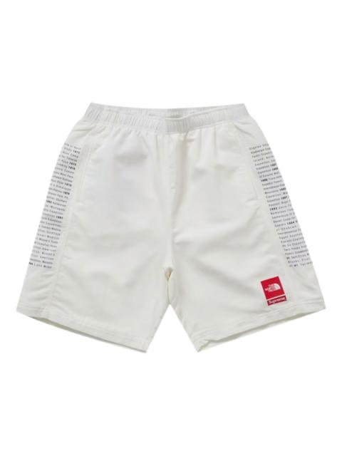 x Suprime x The North Face text print short