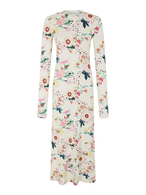 Floral Jersey-Knit Midi Dress multi
