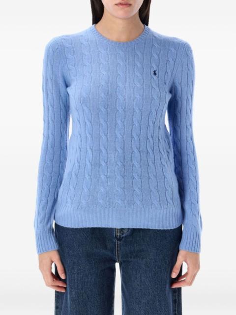 cable-knit sweater