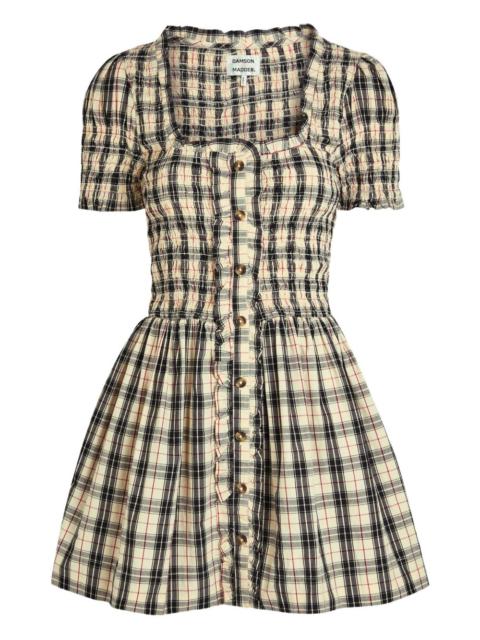 Mansi plaid cotton mini dress