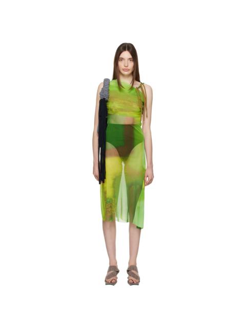 Green Cutout Midi Dress