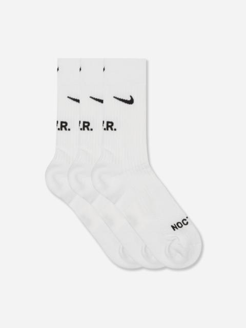 NOCTA 3-Pack Crew Socks White