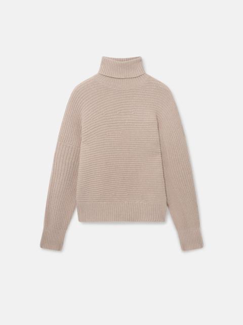 Rib-Knit Regenerated Cashmere Cape Jumper
