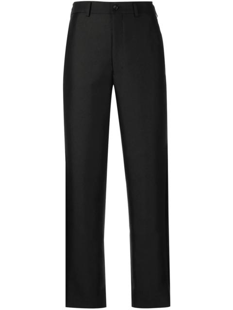fringed straight-leg tailored trousers