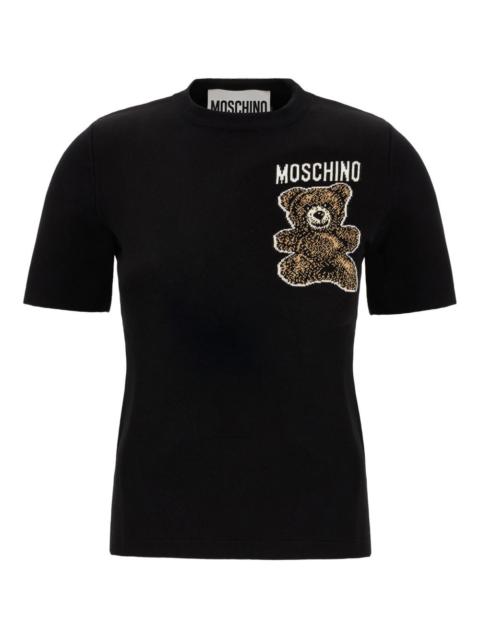 teddy-embroidered T-shirt