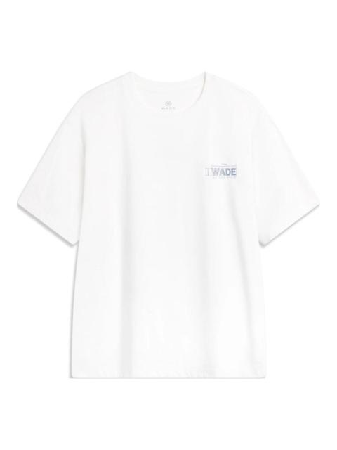 Li-Ning Way Of Wade Graphic T-shirt 'White Blue' AHSU363-4