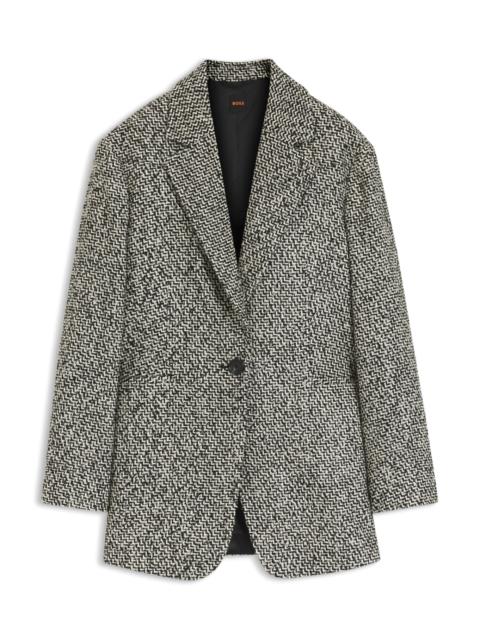OVERSIZED-FIT BLAZER WITH STRUCTURED PATTERN