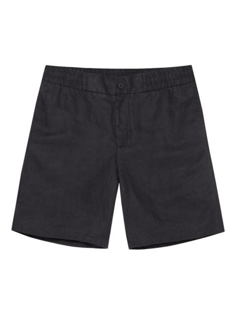 mid-rise linen shorts