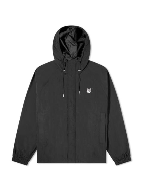 Maison Kitsune Grey Fox Head Patch Windbreaker