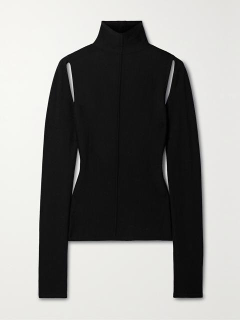 Marlowe Cutout Open-back Merino Wool Top
