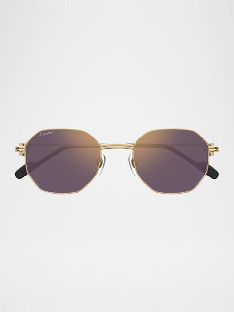 Mirrored Round Metal Sunglasses