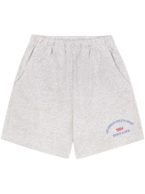 logo-print track shorts