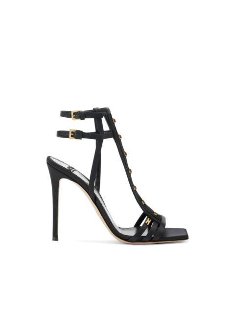 satin ankle-strap heeled sandals