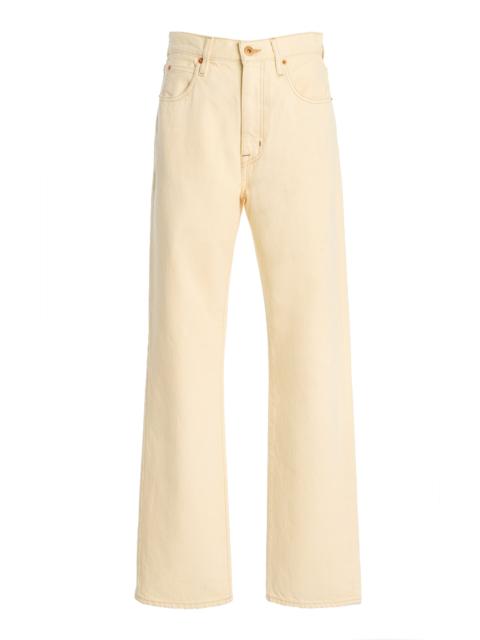 London Rigid High-Rise Straight-Leg Jeans yellow