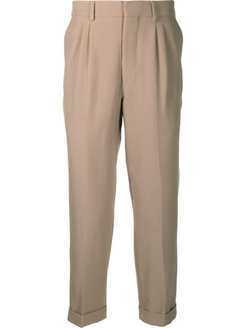 straight-leg tailored trousers