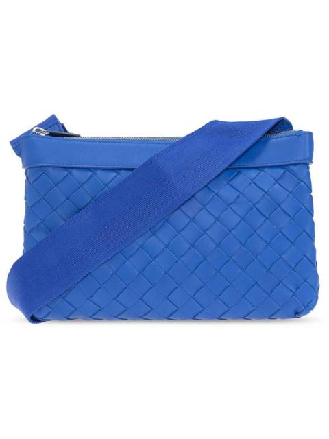 Bottega Veneta Intrecciato Duo Crossbody Cobalt Blue