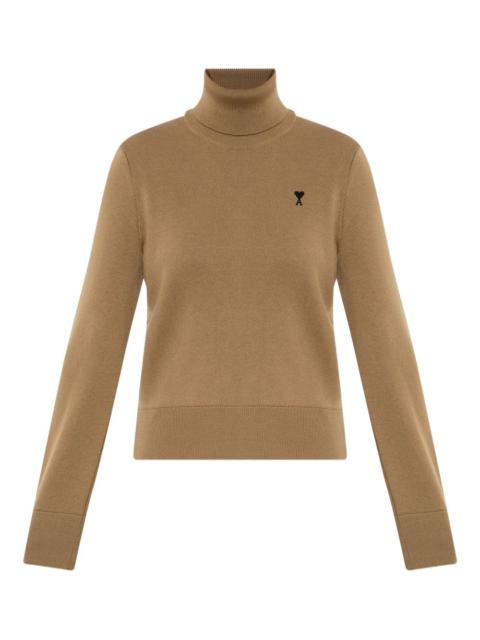 logo-embroidery turtleneck sweater