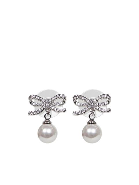 bow crystal earrings