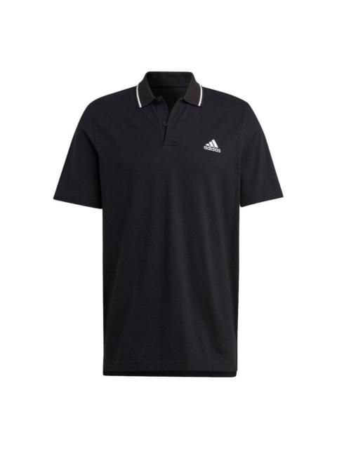 adidas Essentials Small Logo Polo Shirt 'Black' IC9314