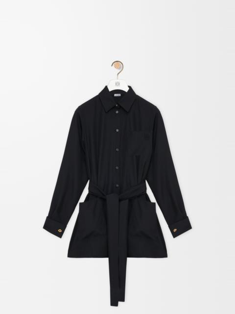 Belted blouse in silk