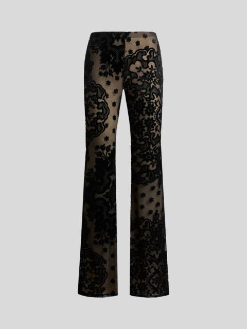 TULLE AND JACQUARD VELVET TROUSERS