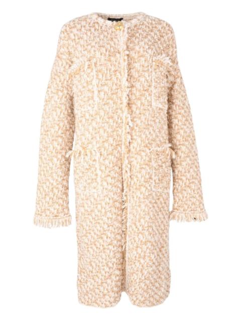 frayed-detailing coat