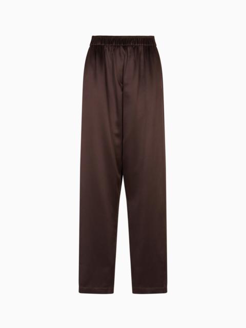 STRAIGHT-CUT TROUSERS IN TUSSAH SILK SATIN